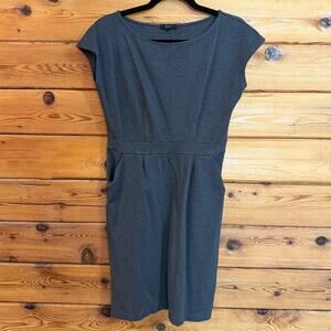 Quince Ponte Cap-Sleeve Dress Medium